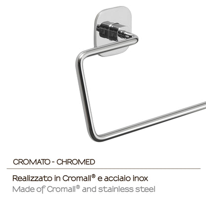 Porta asciugamani ad anello in acciaio inox e cromall Teide di Gedy - Cromato by CeramicStore | Lo specialista del tuo bagno