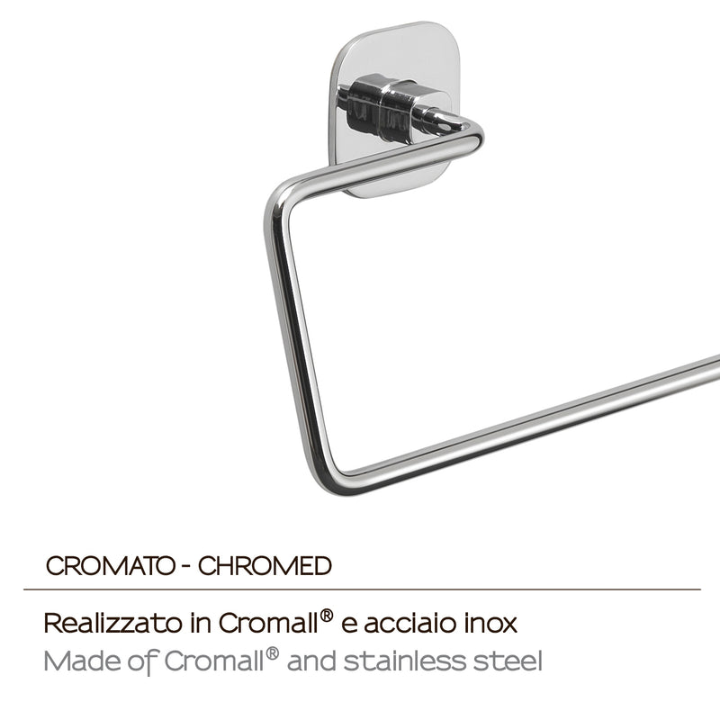 Porta asciugamani ad anello in acciaio inox e cromall Teide di Gedy - Cromato by CeramicStore | Lo specialista del tuo bagno
