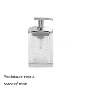 Dosasapone con erogatore in plastica cromata Gedy serie Antares - Bianco