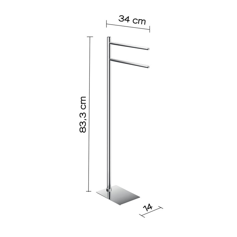 Piantana portasciugamani in Acciaio Inox Gedy serie Trilly - Cromato