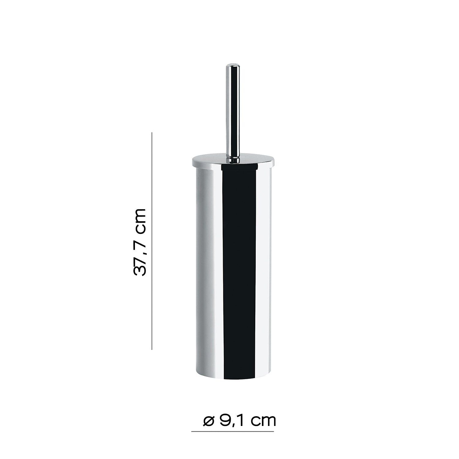 Scopino con ciuffo in setole Gedy modello Tonga - Cromato by CeramicStore | Lo specialista del tuo bagno