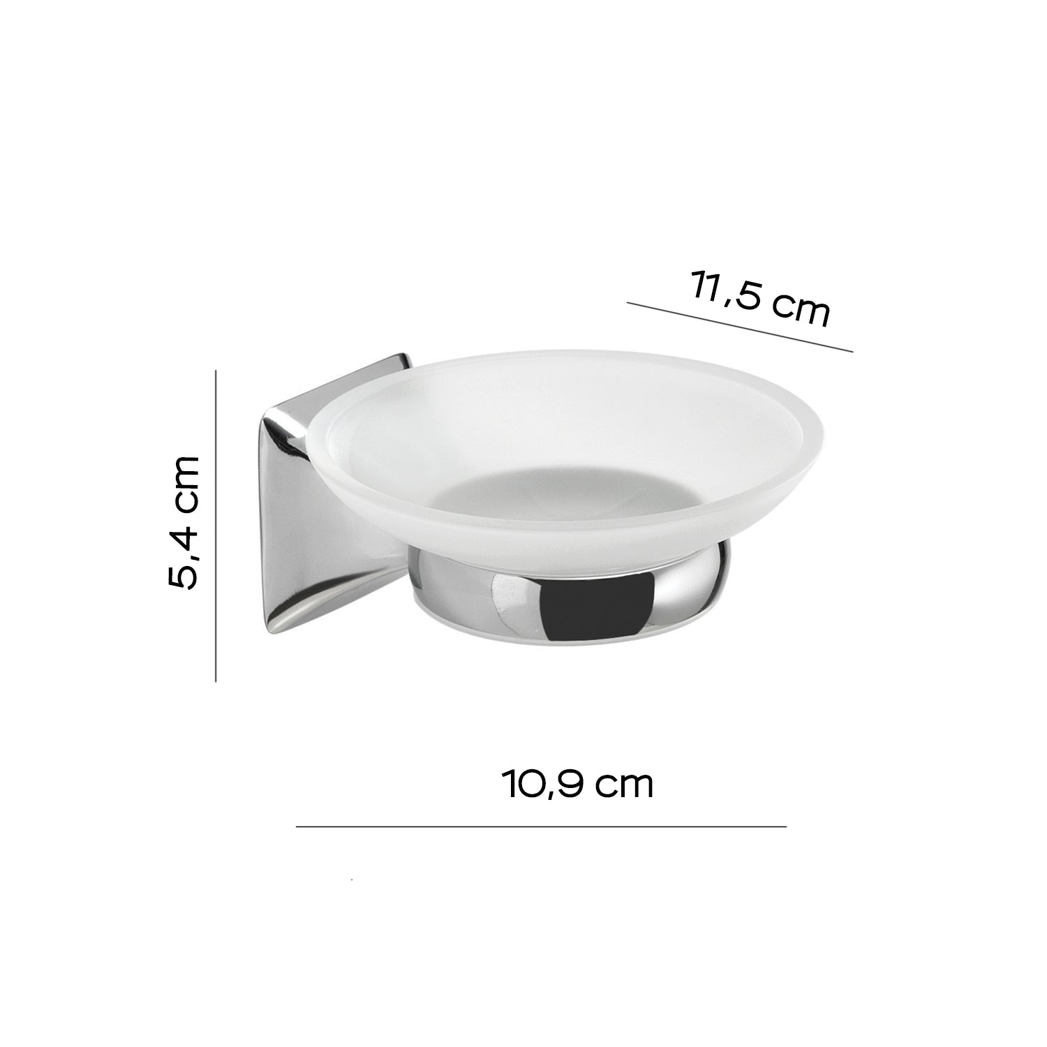 Portasapone a muro di Gedy serie Cervino - Cromato by CeramicStore | Lo specialista del tuo bagno