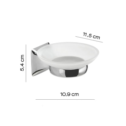 Portasapone a muro di Gedy serie Cervino - Cromato by CeramicStore | Lo specialista del tuo bagno