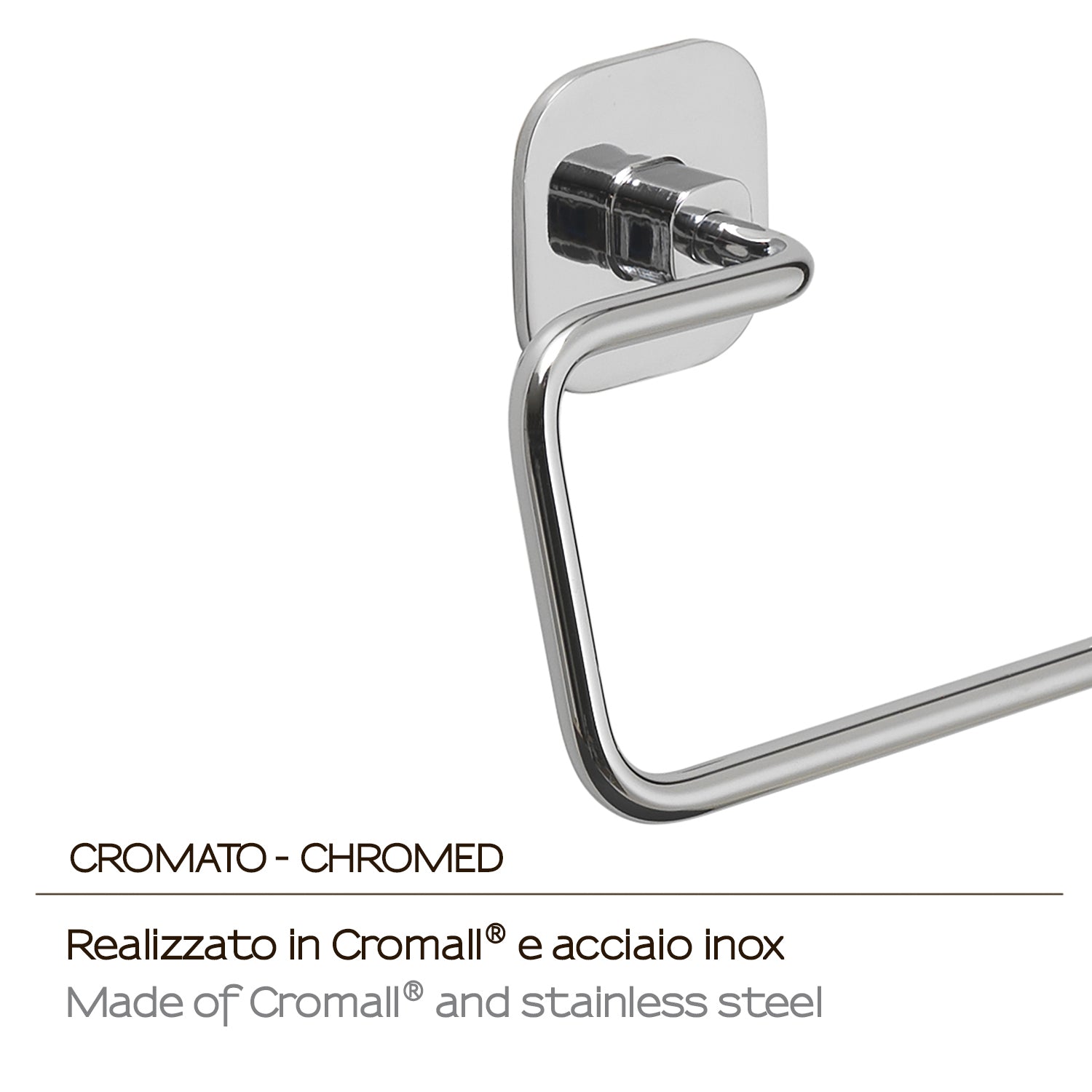 Porta carta igienica in acciaio inox e cromall Teide di Gedy - Cromato