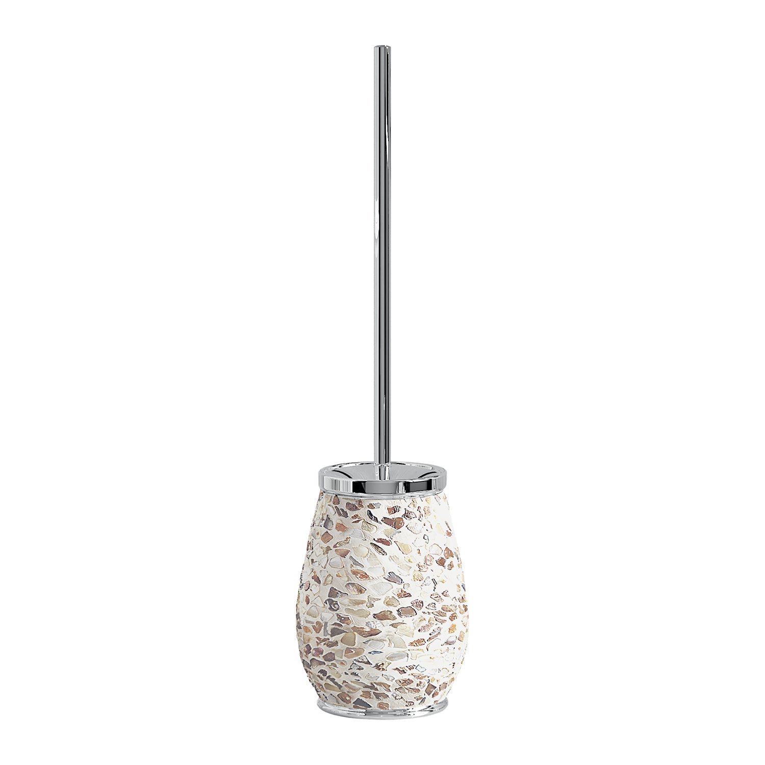 Scopino in ceramica e madreperla con ciuffo in setole Gedy serie Marina - Crema by CeramicStore | Lo specialista del tuo bagno
