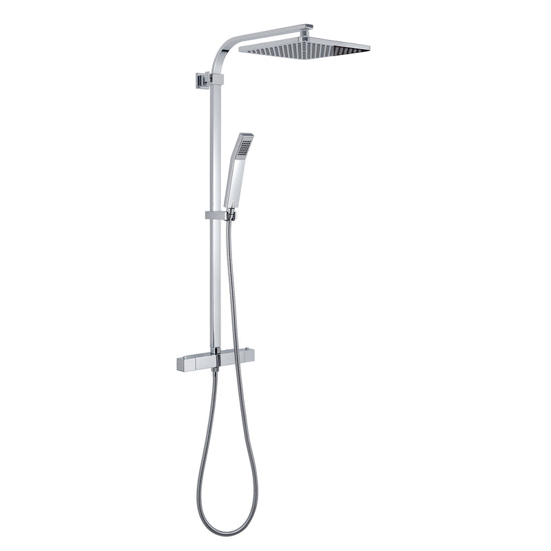 Colonna doccia estensibile con soffione quadrato e doccetta modello Star Mix 01 di Gedy - Cromato by CeramicStore | Lo specialista del tuo bagno