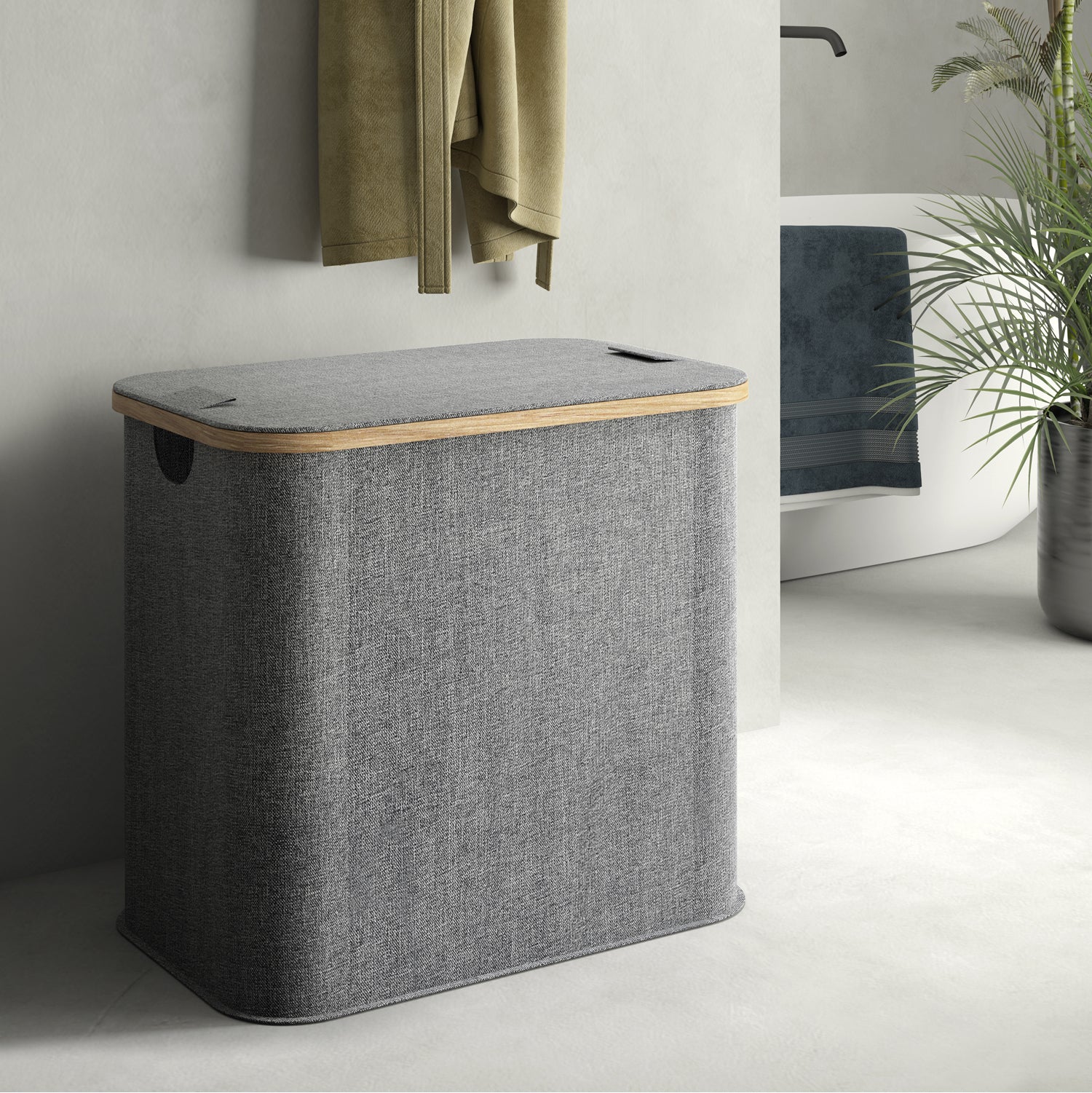 Portabiancheria modello Yoshi 87 lt. colore grigio. by CeramicStore | Lo specialista del tuo bagno