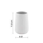 Portaspazzolini da appoggio in ceramica Gedy modello Marika - Bianco