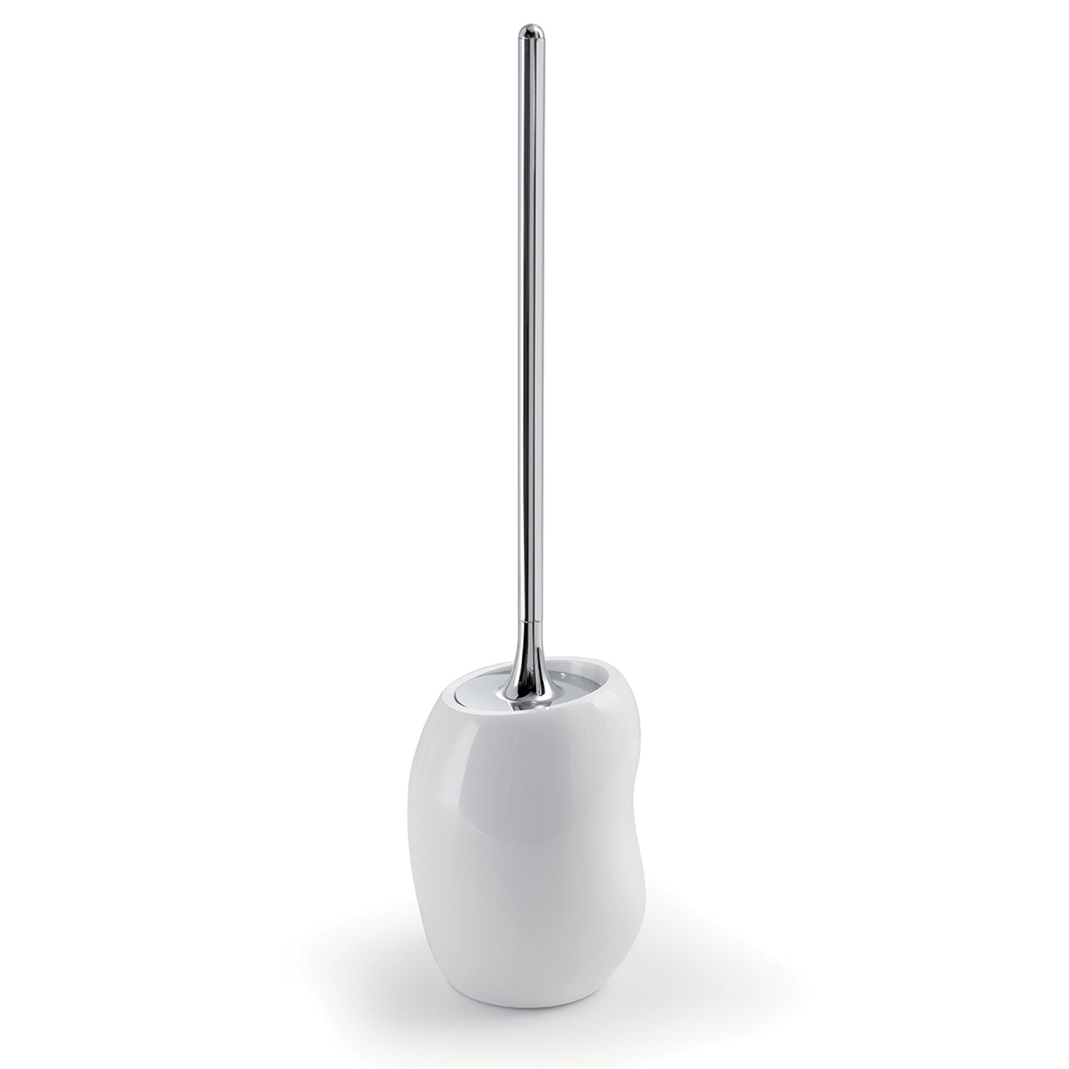 Scopino da appoggio con ciuffo in setole Gedy serie Iside - Bianco Lucido by CeramicStore | Lo specialista del tuo bagno