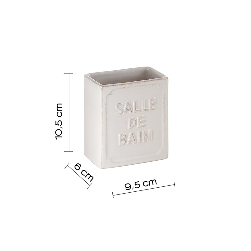 Portaspazzolini da appoggio Gedy serie Vivienne - Bianco