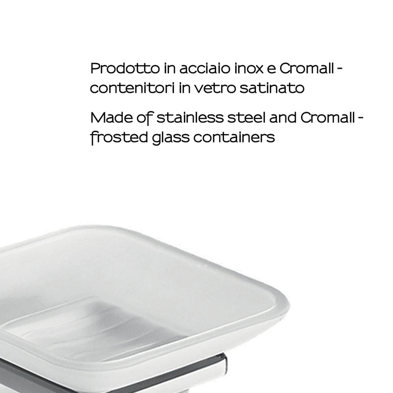 Portasapone in Acciaio Inox di Gedy serie Kansas - Cromato by CeramicStore | Lo specialista del tuo bagno