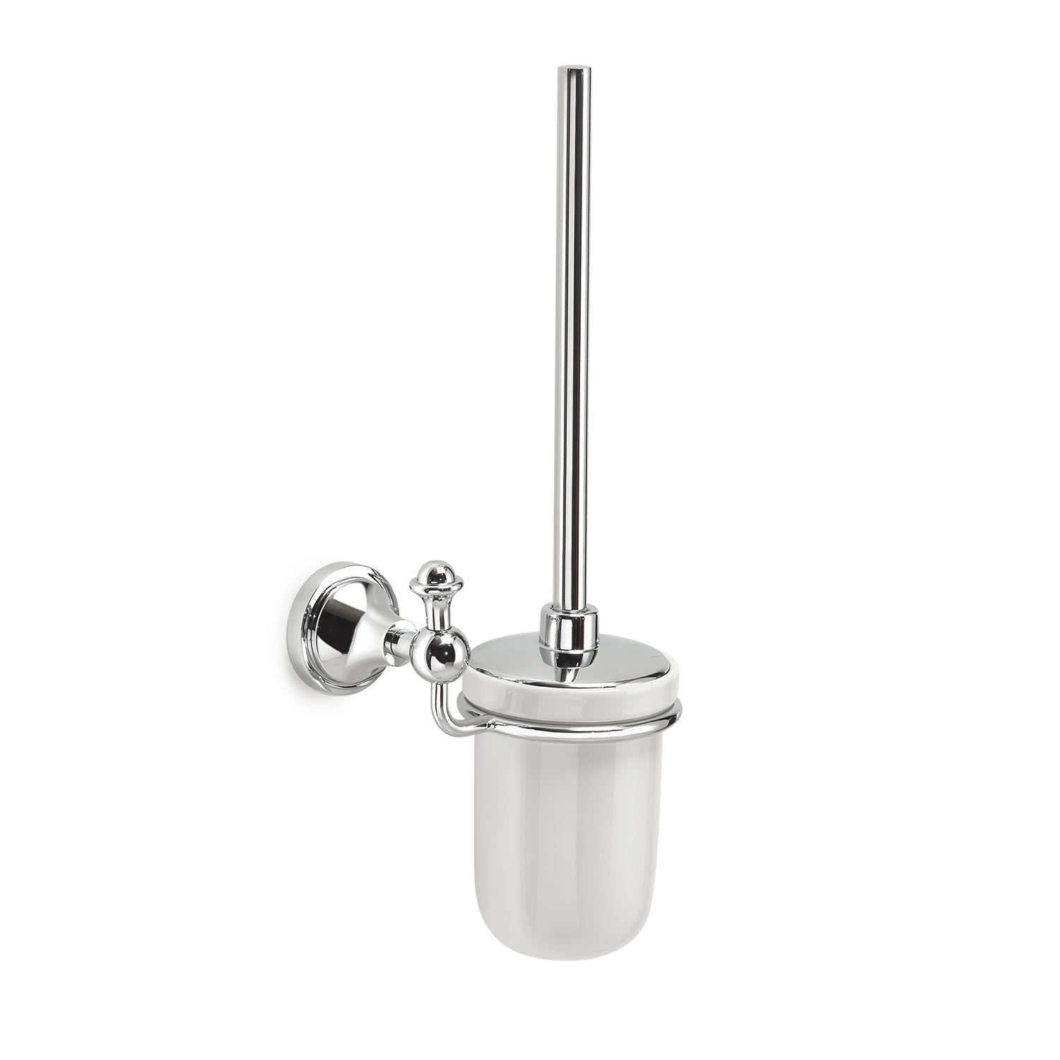 Scopino bagno a parete con ciuffo in setole Nevis di Gedy - Cromato by CeramicStore | Lo specialista del tuo bagno
