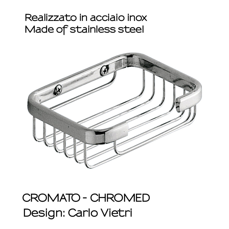 Portasapone singolo in filo modello Augustus di Gedy - Cromato by CeramicStore | Lo specialista del tuo bagno