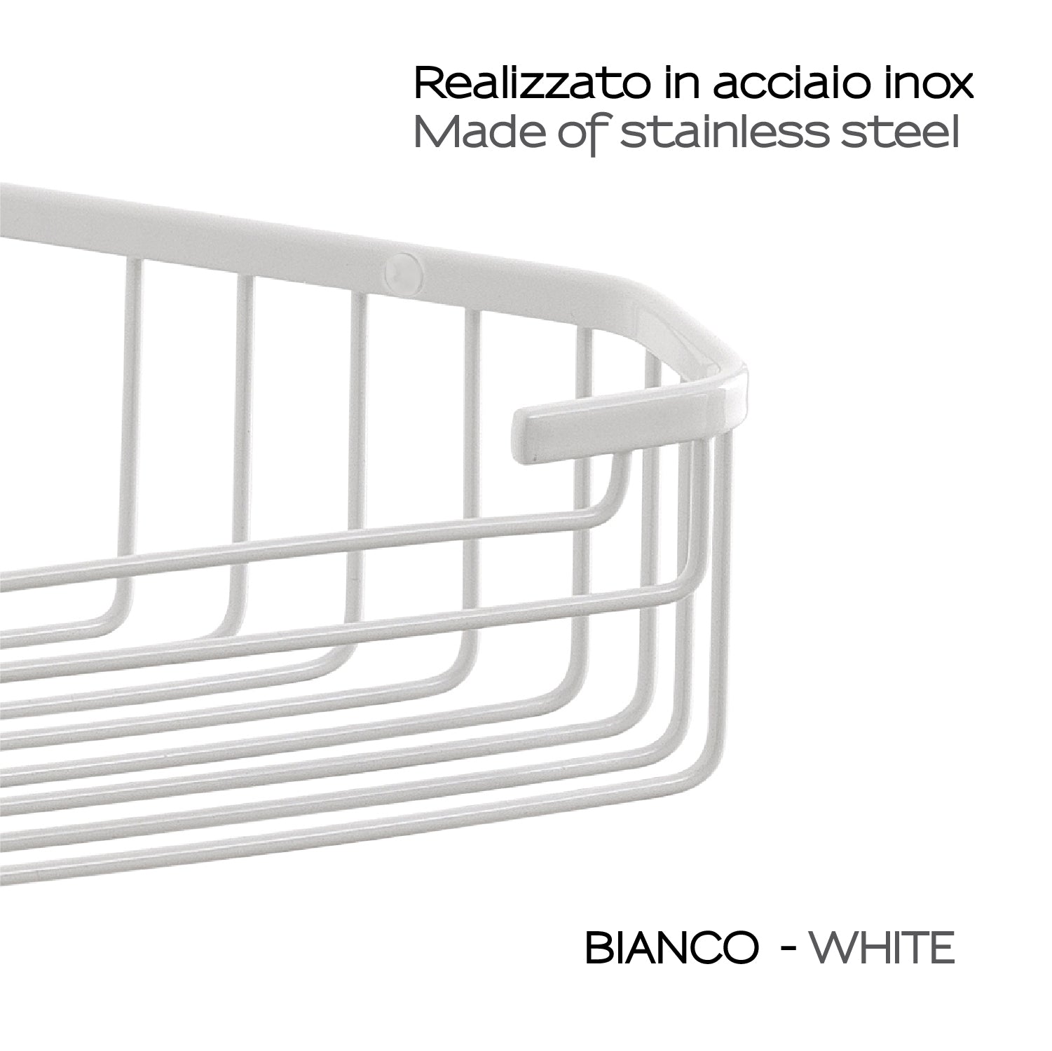 Portaoggetti doccia angolare modello Augustus di Gedy - Bianco by CeramicStore | Lo specialista del tuo bagno