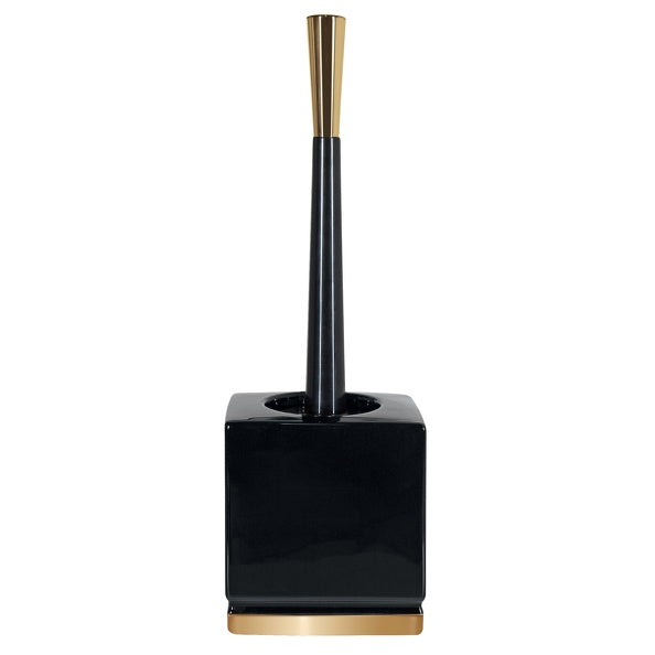 Scopino con supporto in ceramica modello Roma - Nero e Oro by CeramicStore | Lo specialista del tuo bagno