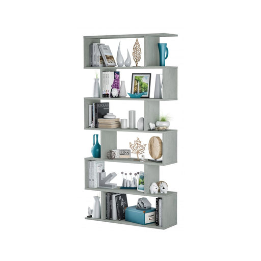 Libreria modello Athena a 5 vani 80 x 25 x H. 192 cm - Cemento by CeramicStore | Lo specialista del tuo bagno