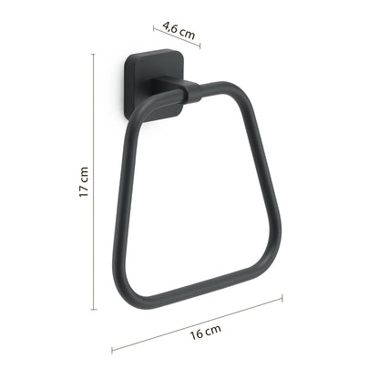 Portasalviette ad anello Gedy modello Tonga 17x4.6xH16 - Nero Matt by CeramicStore | Lo specialista del tuo bagno