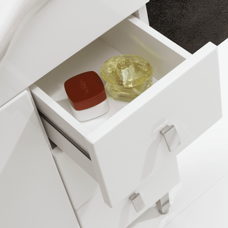 Mobile bagno a terra Klass Cubi&Co con pensile e specchio bianco lucido 105 cm