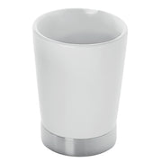 Portaspazzolini in ceramica e Acciaio Inox Gedy serie Petunia - Bianco