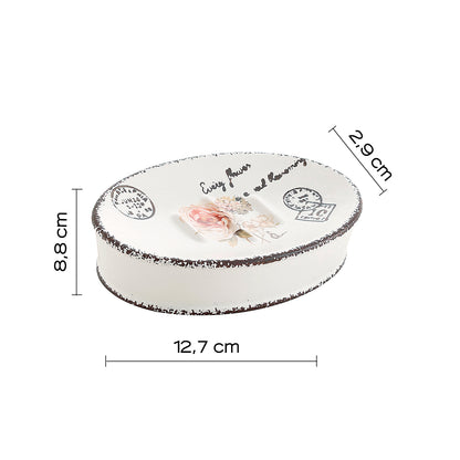Portasapone da appoggio in ceramica Gedy serie Clothilde - Bianco