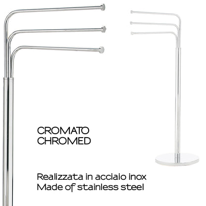 Piantana porta asciugamani in Acciaio Inox modello Winny di Gedy - Cromato