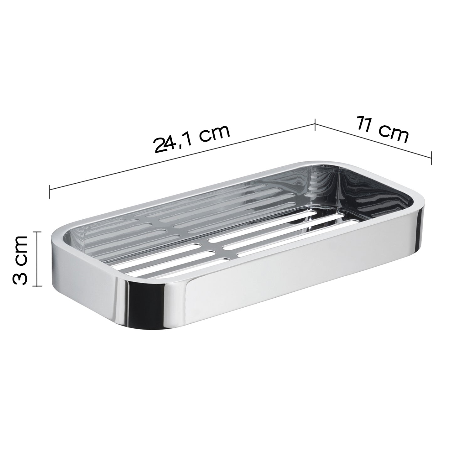 Portaoggetti doccia Rettangolare Outline in Acciaio Inox AISI 304 di Gedy - Cromato by CeramicStore | Lo specialista del tuo bagno