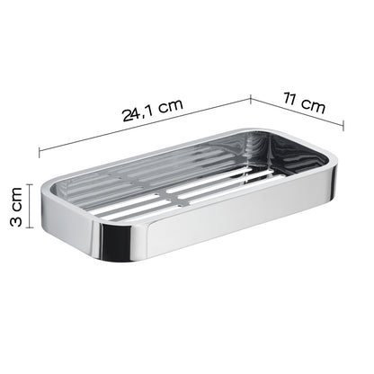 Portaoggetti doccia Rettangolare Outline in Acciaio Inox AISI 304 di Gedy - Cromato by CeramicStore | Lo specialista del tuo bagno
