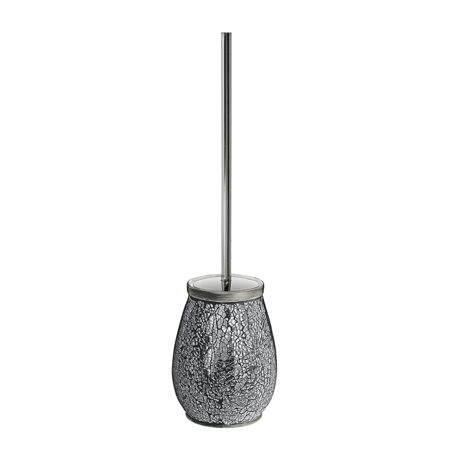 Scopino con ciuffo in setole Gedy serie Myosotis - Argento by CeramicStore | Lo specialista del tuo bagno