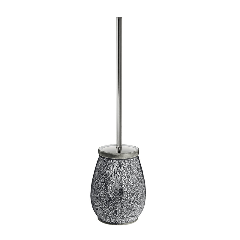 Scopino con ciuffo in setole Gedy serie Myosotis - Argento by CeramicStore | Lo specialista del tuo bagno
