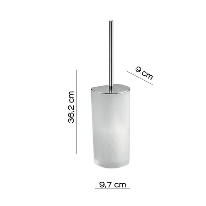 Scopino a parete con ciuffo in setole Kent di Gedy - Cromato by CeramicStore | Lo specialista del tuo bagno
