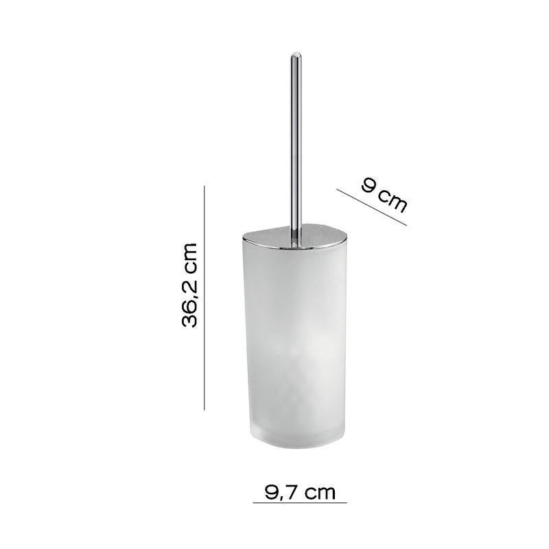 Scopino a parete con ciuffo in setole Kent di Gedy - Cromato by CeramicStore | Lo specialista del tuo bagno