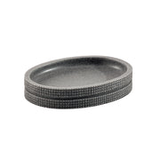 Portasapone in resina Gedy serie Petra - Grigio