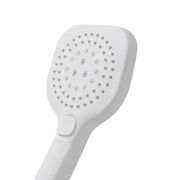 Particolare doccetta quadrata per doccia bianca 3 funzioni