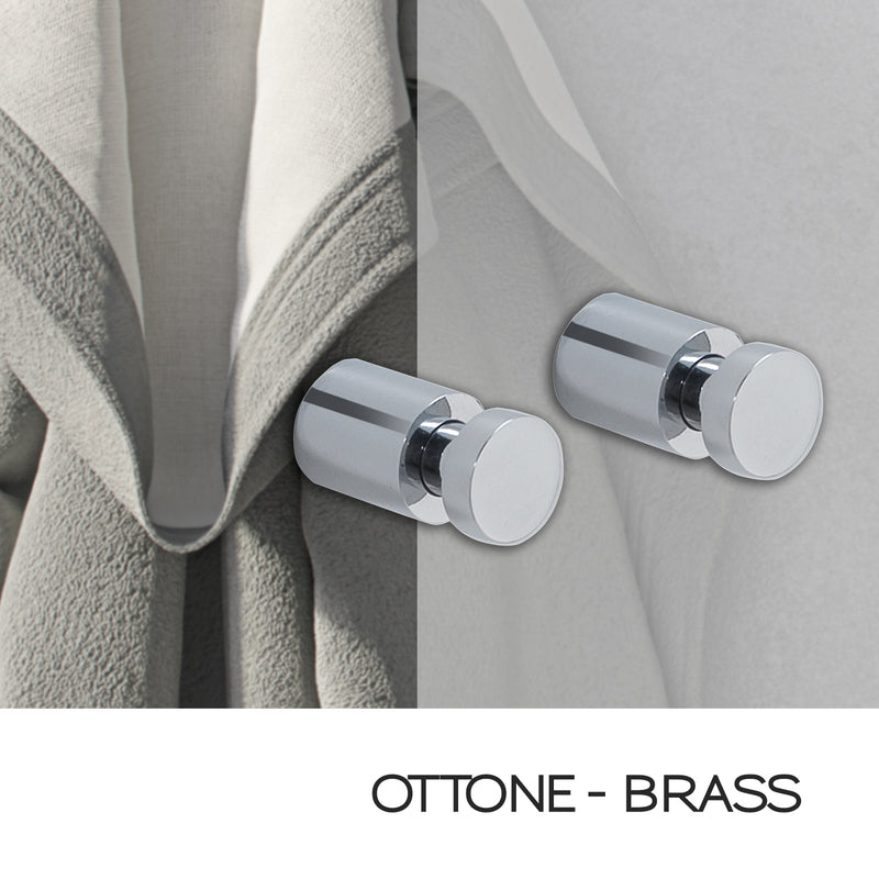 Appendiabiti 2 pezzi tondi in ottone modello Cordelia di Gedy - Cromato by CeramicStore | Lo specialista del tuo bagno