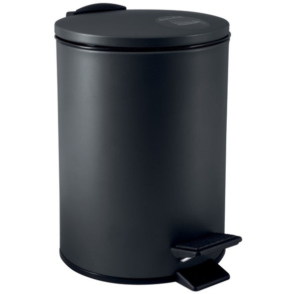 Pattumiera a pedale modello Adelar capienza 5 litri colore nero opaco by CeramicStore | Lo specialista del tuo bagno