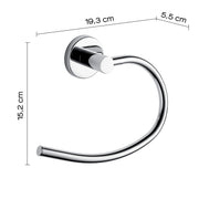 Porta asciugamani ad anello in Acciaio Inox e Cromall Gedy serie Felce - Cromato by CeramicStore | Lo specialista del tuo bagno