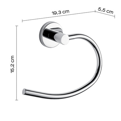 Porta asciugamani ad anello in Acciaio Inox e Cromall Gedy serie Felce - Cromato by CeramicStore | Lo specialista del tuo bagno