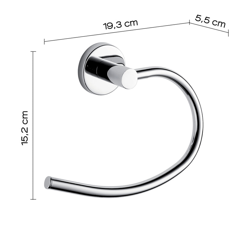 Porta asciugamani ad anello in Acciaio Inox e Cromall Gedy serie Felce - Cromato by CeramicStore | Lo specialista del tuo bagno