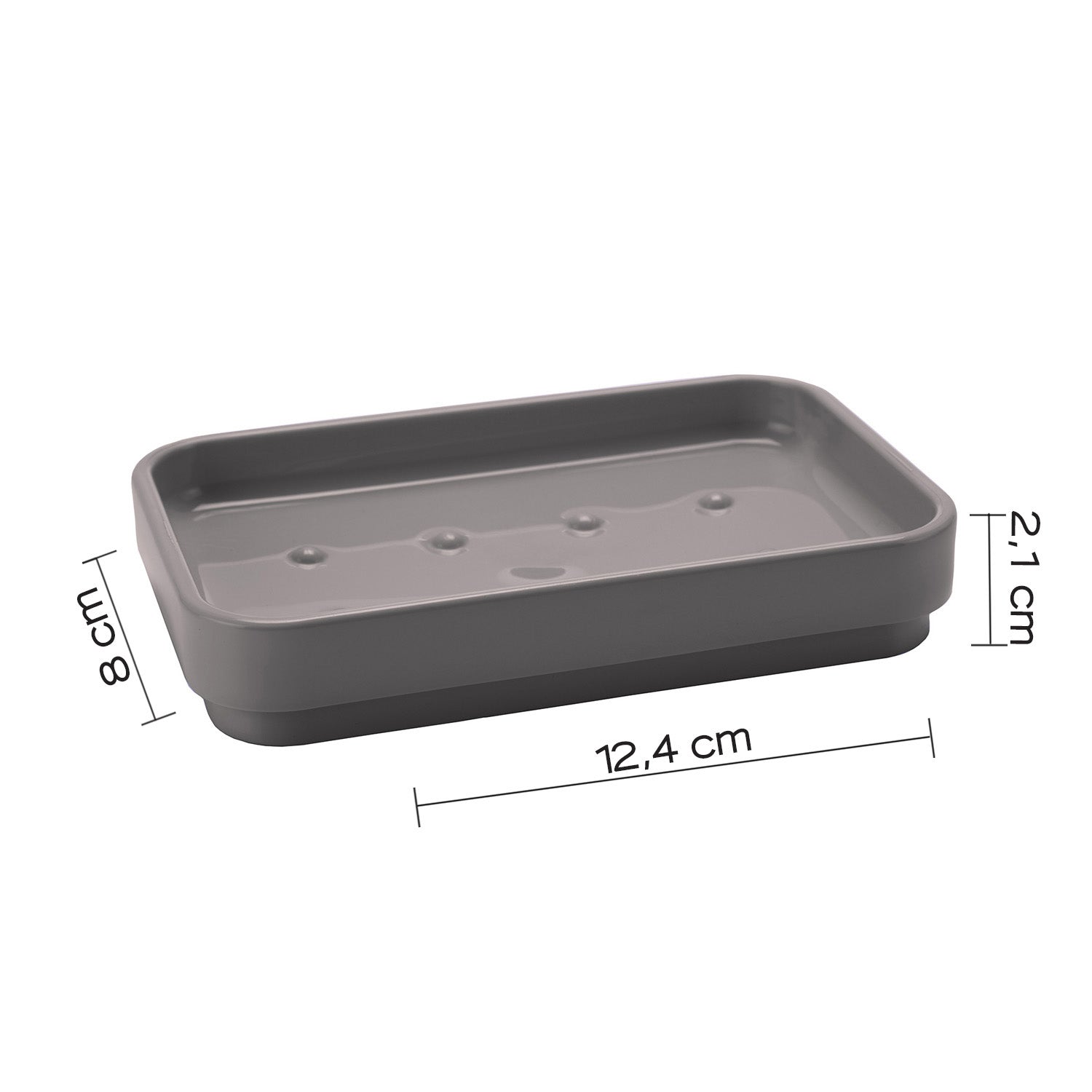 Portasapone da appoggio Gedy serie Seventy - Grigio