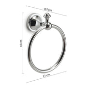 Porta asciugamani ad anello con installazione a parete Nevis di Gedy - Cromato by CeramicStore | Lo specialista del tuo bagno