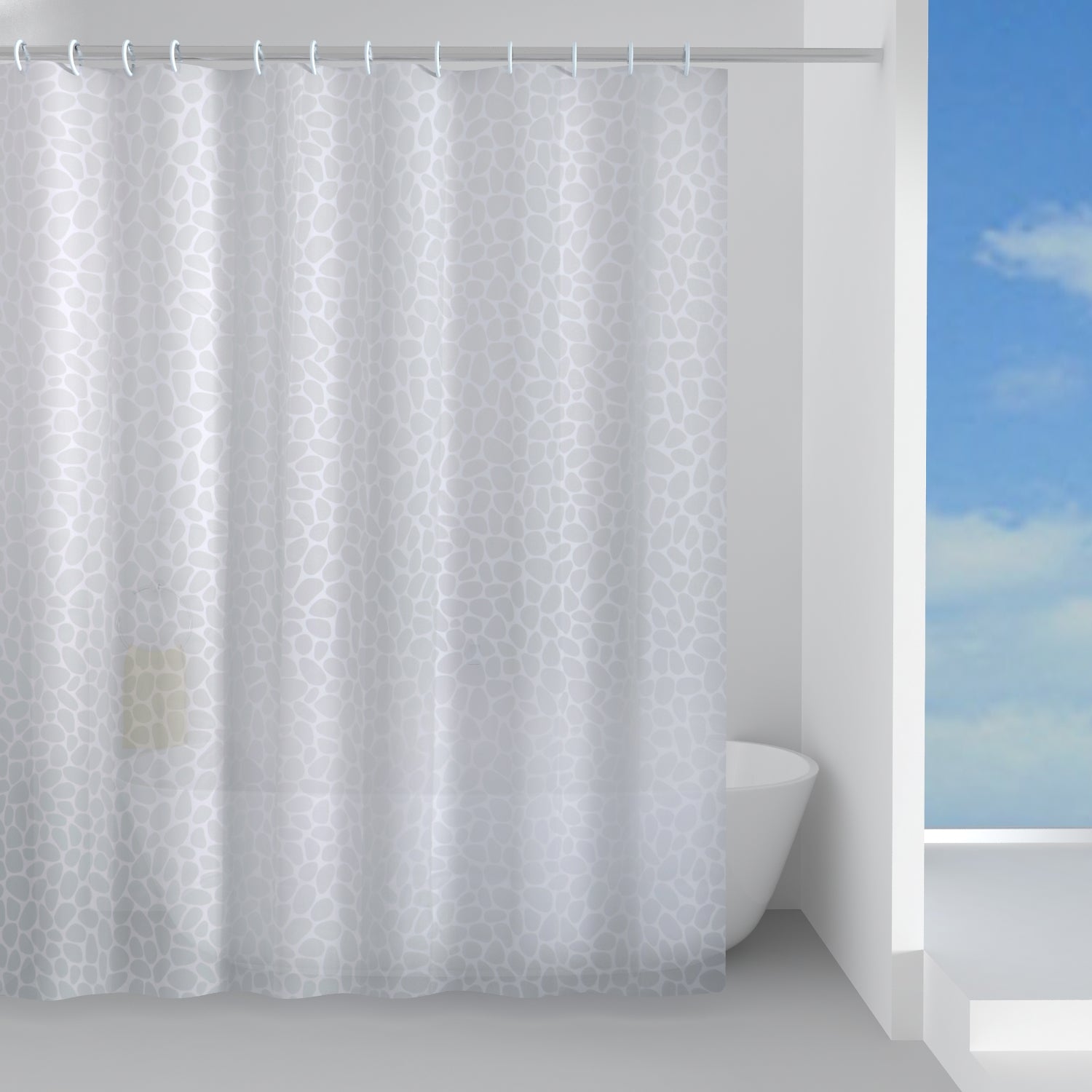 Tenda doccia in Peva 120x200 cm modello Jungle di Gedy - Bianco by CeramicStore | Lo specialista del tuo bagno