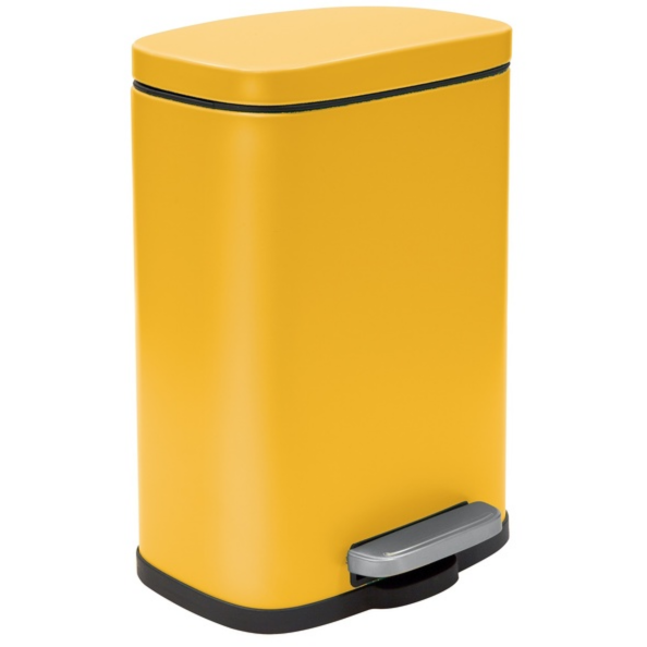 Pattumiera a pedale modello Akira in acciaio capienza 5 Litri colore giallo opaco by CeramicStore | Lo specialista del tuo bagno