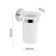 Portaspazzolini a muro Gedy serie Gea - Cromato