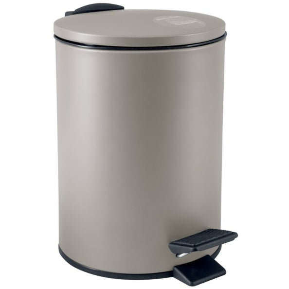 Pattumiera a pedale modello Adelar capienza 5 litri colore tortora opaco by CeramicStore | Lo specialista del tuo bagno
