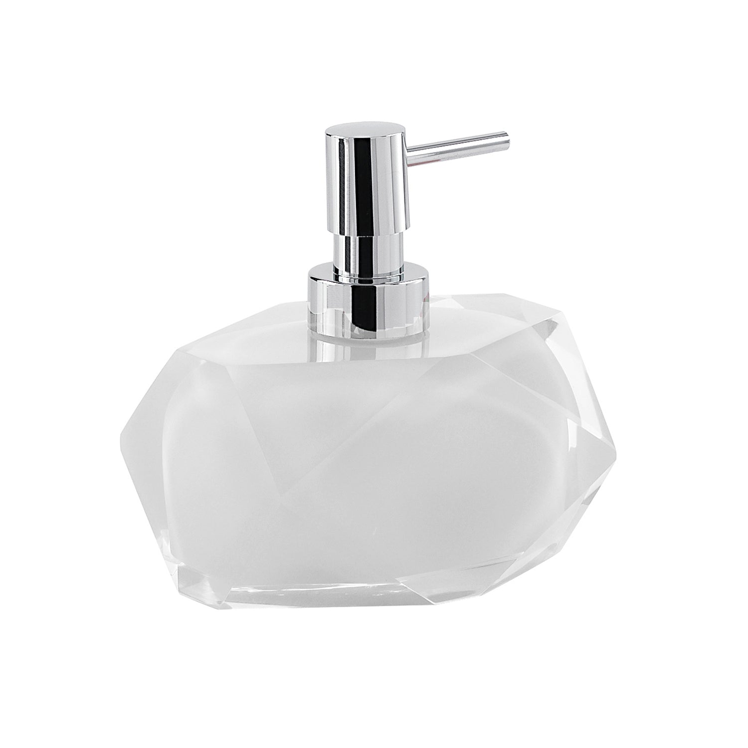 Dosasapone con erogatore in plastica cromata Gedy serie Chanelle - Bianco
