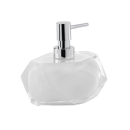 Dosasapone con erogatore in plastica cromata Gedy serie Chanelle - Bianco