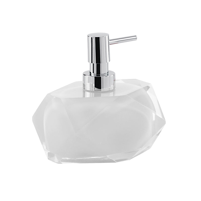 Dosasapone con erogatore in plastica cromata Gedy serie Chanelle - Bianco