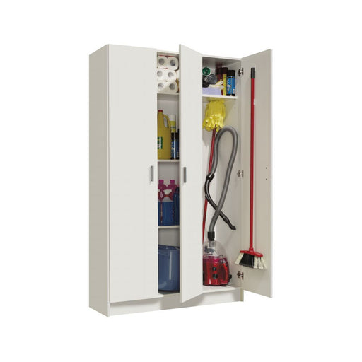 Armadio 3 ante e 4 ripiani Multiuso 108x37 x H. 180 cm - Bianco by CeramicStore | Lo specialista del tuo bagno