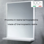 Specchio 45x60 con mensola di Gedy - Bianco by CeramicStore | Lo specialista del tuo bagno