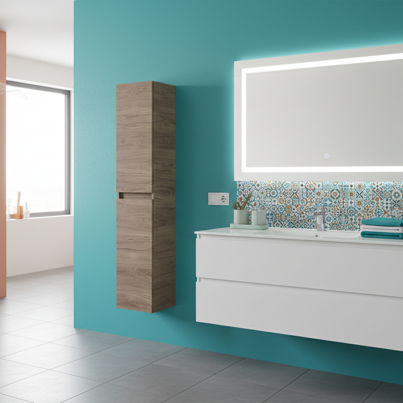 Colonna sospesa 30x23X150 a 2 ante Noce Americano Scuro Ideal Standard Smart